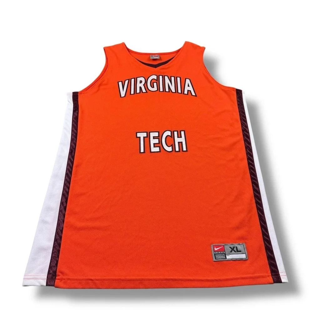 Nike Virginia Tech Hokies Team-Issued Authentic Stitched Basketball Jersey XL